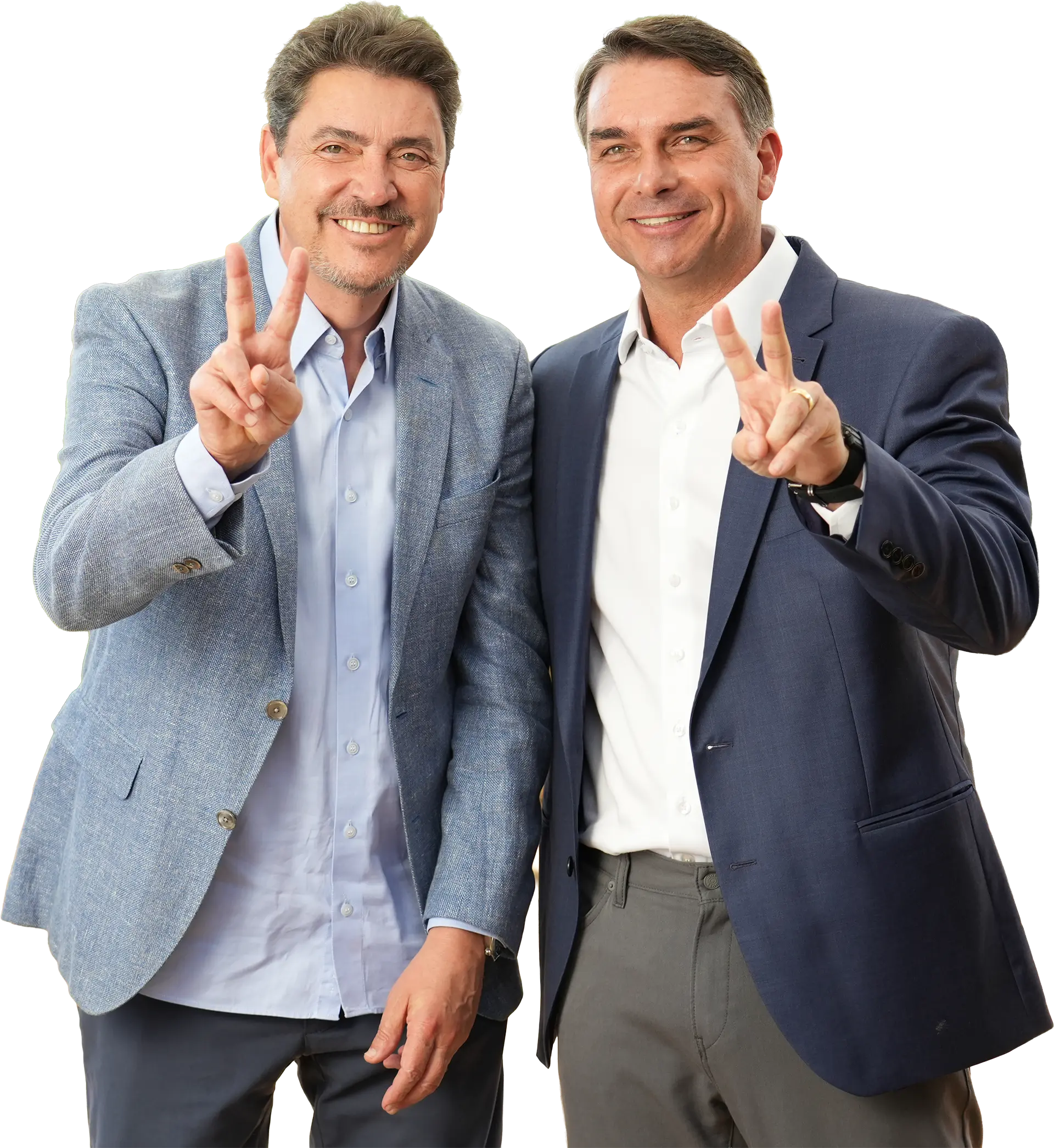Wilder Morais e Flávio Bolsonaro